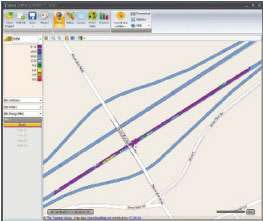 Intelligent Compaction data may be viewed using overall project view, here viewed using Veda Software.