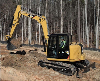 New in-cab display and ergonomic joystick make the mini-excavators easier to use, more versatile and efficient.