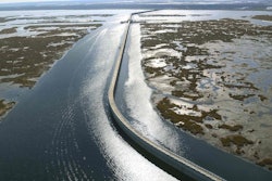 The two mile barrier is designed to withstand a 100-year storm-surge event.