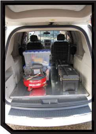 The cargo bay holds up to 144 cubic feet of material.