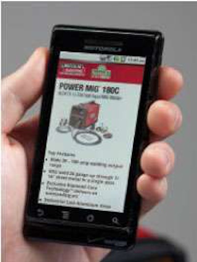 Lincoln Electric added Microsoft Tag barcodes to its products, providing operational tips and manuals.