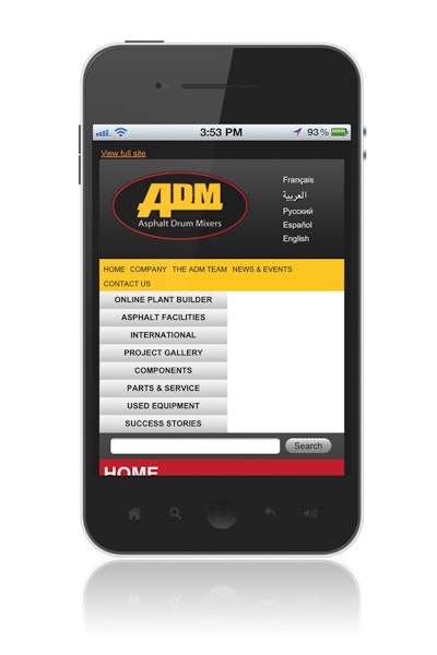 ADM mobile website - LCD Touch Screen Tablet with USA Map