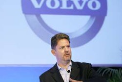 Volvo CE president and chief executive Pat Olney confirms his belief in the recovery of the North American Market at a press conference in Miami.