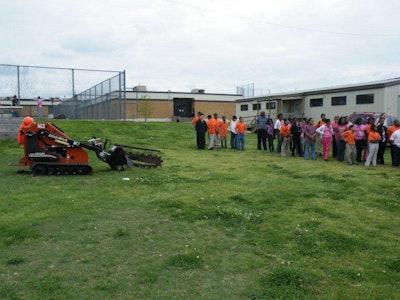 As part of the “We Dig Schools” program, students at KIPP Tulsa School received a hands-on experience through supervised exploration of emergency vehicles and a Ditch Witch SK650 compact tool carrier