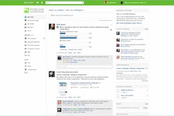 A screenshot from a Yammer home page. Click for larger version.