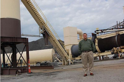 Cosper’s asphalt plant can burn four types of fuel. He chooses what's most cost effective depending on market prices.