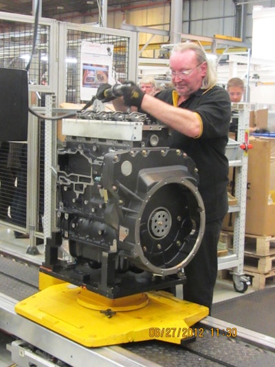 Tier 2, 3 and 4 engines go down the same JCB assembly line.