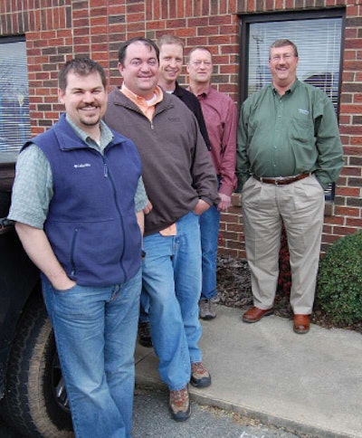 Granite’s project managers include (from back to front) Dave Yungfleisch, Brad Whaley, Hamp Hager and assistant project manager Chris Harrell.