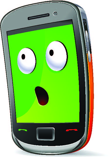 Startled Smart Phone