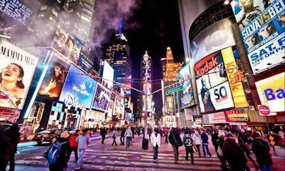 Car free zone in Manhattan.