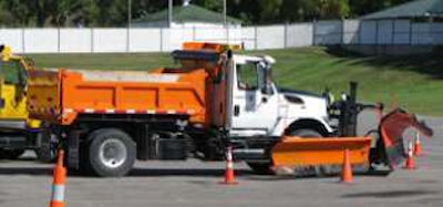 Trainees walk around with a trainer for an official pre-trip inspection followed by a hands-on skills course and a road critique.