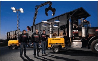 Agoglia (center) and his crew, Andy Nissley, left, and Tim Wolkowicz, right.