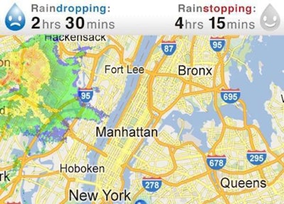 Know to the minute when you’re going to get wet.