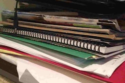 Here is just one of the small piles of papers on my desk that needs to be sorted through and shredded.