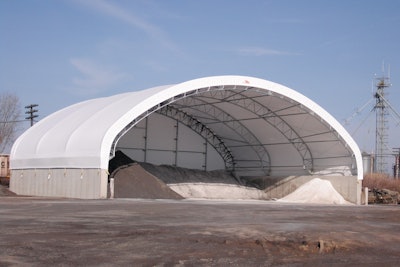 Wynadot County had previously used a very small, 50-year-old wooden shed to store its wintertime road salt and grit. Now the county has the space to store more than enough for an entire season