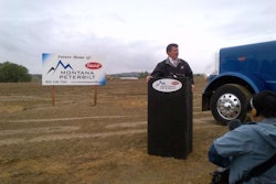 Montana Congressman Denny Rehberg took part in the groundbreaking for Peterbilt’s new Montana facility