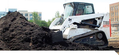 Beyond plenty of tractive effort and 66 horsepower, Bobcat’s K-Series T180 can also be operated via remote control.