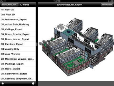 Screenshot of Autodesk’s Buzzsaw for the iPad