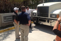 Checking out the Mack Trucks demonstration at the Construction Symposium, an industry event held Aug. 21-23 in Dallas, Texas, and hosted by Equipment World editors.