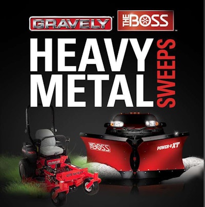 The Boss and Gravely are teaming up to host the Facebook-based Heavy Metal Sweepstakes until September 30.