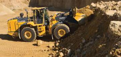 John Deere added an Interim Tier 4 engine option for its 744K in 2010.