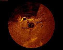 Plan image shown on computer program from sonar deployed on tripod system