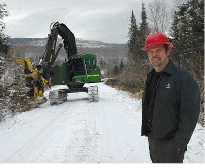 Jon Lane admits the conditions are rugged, but he wouldn’t want to be anywhere but home in the New Hampshire North Woods, where his company provides right-of-way cutting and clearing, road building and maintenance services for forestry management companies.