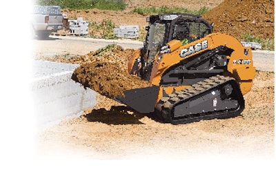 Case’s 580 Super N has a 92-horsepower engine and 13,576 pounds of bucket digging force. Four-wheel-drive N Series models have ride control, which engages at roading speeds to help reduce bucket spillage.