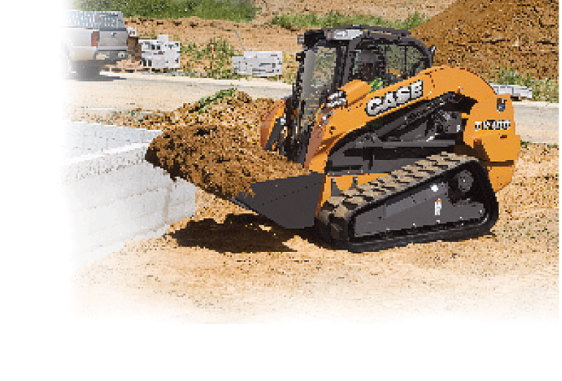 Case’s 580 Super N has a 92-horsepower engine and 13,576 pounds of bucket digging force. Four-wheel-drive N Series models have ride control, which engages at roading speeds to help reduce bucket spillage.