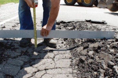 Forensic evaluation of pavement failure begins with simple field observations.