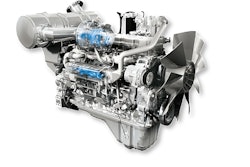 On Komatsu’s Tier 4 Interim engines emissions reductions are handled by a variable geometry turbo, high pressure common rail fuel injection, cooled EGR and a DPF that includes a diesel oxidation catalyst and a catalyzed soot filter.