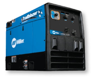 Miller Electric’s Trailblazer Series of welder/generators offers two Wire modes, three Stick modes and three Lift-Arc TIG modes, in addition to 12,000 watts peak generator power.
