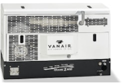 Vanair’s Air N Arc I-300 is a six-in-one machine with 300 amp DC welding, a 7-kilowatt AC electric generator, 40-cfm compressed air, 12-volt battery charge, 12/24-volt battery boost and a hydraulic circuit for crane operation or tool circuit. The welding current and AC electrical are created in separate generators with different castings to reduce current fluctuations in welding and eliminate voltage spikes on the AC side. The remote mount control panel gives you more options on where to position the main unit on the truck.
