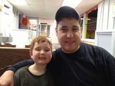 My 7-year-old son and husband after a Black Friday rollerskating session