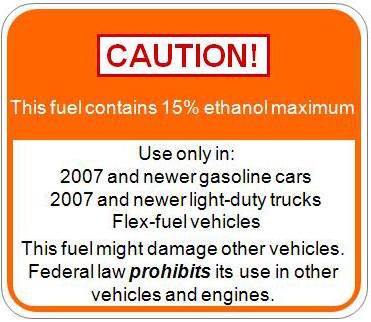 E15 Caution
