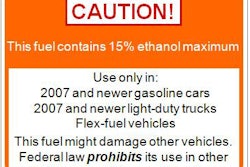 E15 Caution