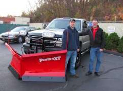 THE BOSS Snowplow awards a Power-V XT plow to Heavy Metal Sweepstakes winner Connor Hedge
