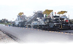 Manatts ran this paver at about 28 feet per minute, which helped produce a smooth ride on the pavement.