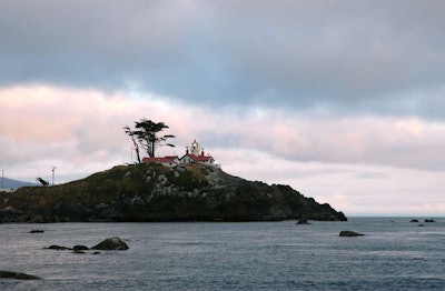 Crescent City’s lighthouse overlooking Battery Point