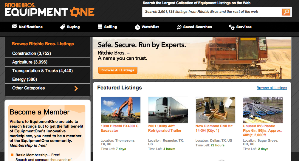 Ritchie Bros. Auctioneers EquipmentOne