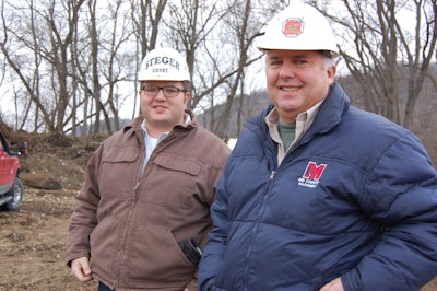 Jesse Steger (right) with his son Paul.