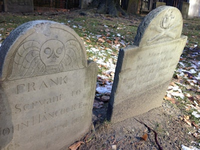 Graves at Boston’s historic Granary Burying Ground. Credit: Wayne Grayson