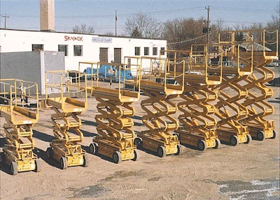 Some of the first Skylift scissors ever produced in Canada