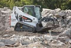 The T590 with industrial grapple is part of Bobcat’s 500 Series that was introduced in late October. All seven machines in the Series became available at dealerships beginning in January 2013