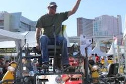 Wyatt Molzahn of Wyatt Molzahn Construction in Worland, Wyo., won First Place in Wacker Neuson’s Trowel Challenge. He had a winning winning combined time of 58.708. Molzahn’s qualifying time was 29.341, and his final run time was 29.358