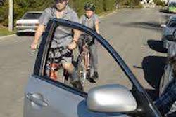 cyclist car door