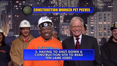Letterman Top 10 Construction Worker Pet Peeves