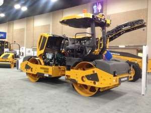 Volvo gave World of Asphalt attendees a sneak peak at the DD110B roller. It begins shipping in 45 days.