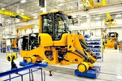 wheel loader in production