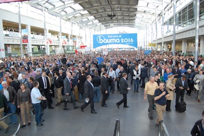 BAUMA, the world’s biggest construction and mining equipment show opened today in Munich, Germany. More than 450,000 visitors are expected to attend and visit with some 3,400 exhibitors from 57 countries.